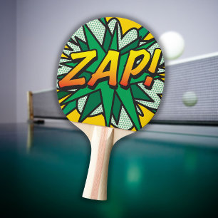 Comic Book Pop Art ZAP Modern Modern Fun Ping Pong Paddle