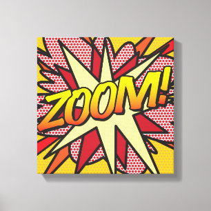 Comic Book Pop Art ZOOM Superhero Canvas Print