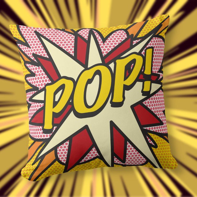 Comic Book POP! Cushion (Comic Book POP Modern Fun Throw Pillow)