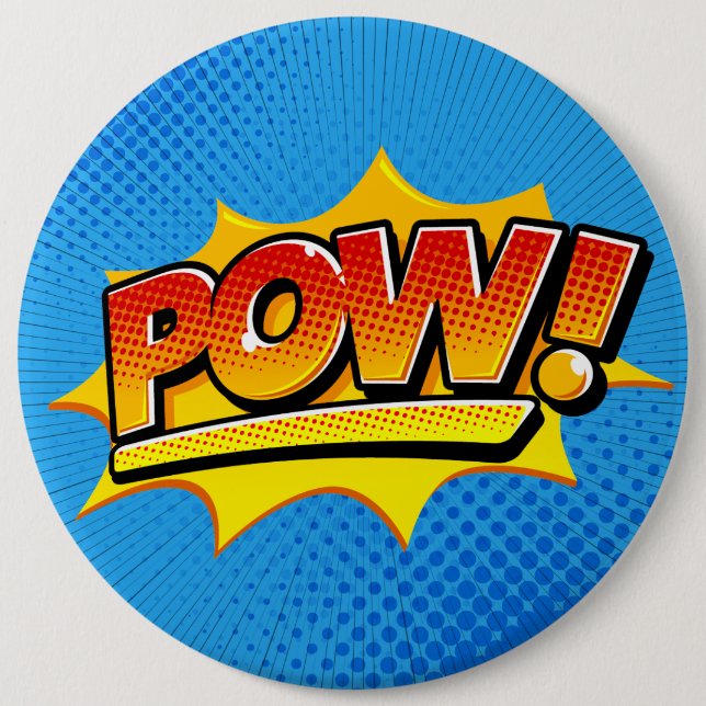 Comic Book Pow! 6 Cm Round Badge (Front)