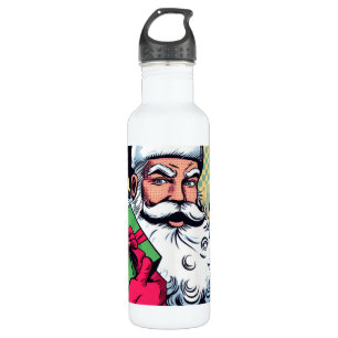 Comic book Santa/Christmas  710 Ml Water Bottle