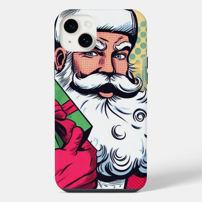 Comic book Santa/Christmas  iPhone Case (Back)