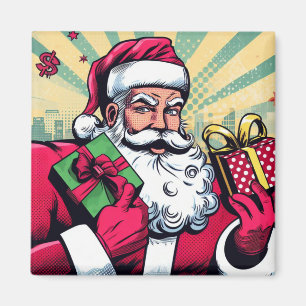 Comic book Santa/Christmas  Magnet