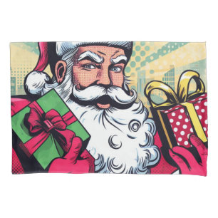 Comic book Santa/Christmas  Pillowcase