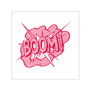 Comic Book Sound Effect: Boom! Action Bubble Self-inking Stamp