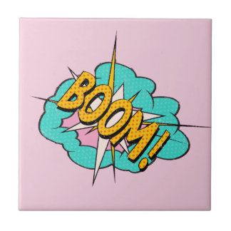 Comic Book Sound Effect: Boom! Action Bubble Tile