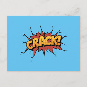 Comic Book Sound Effect - Crack! Pop Art Postcard
