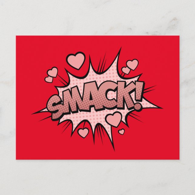 Comic Book Sound Effect - Smack! Pop Art Postcard (Front)
