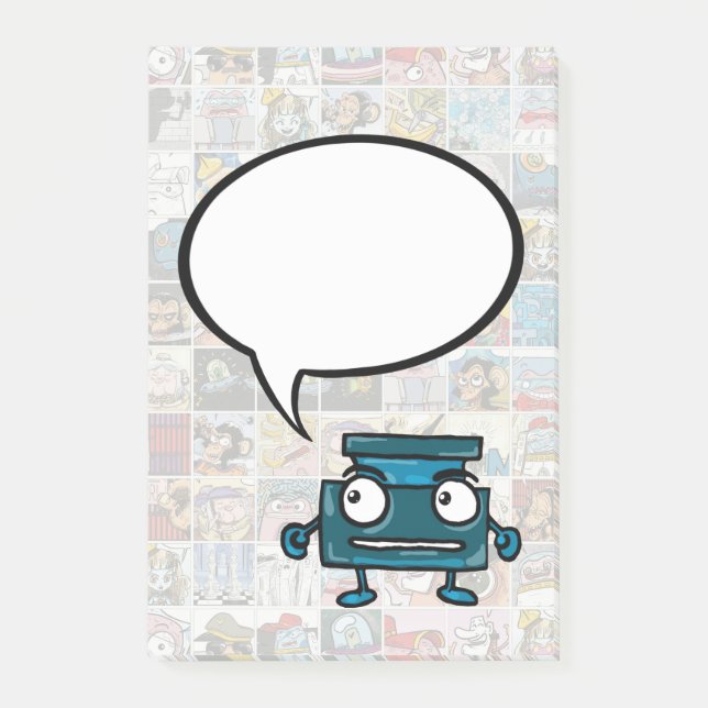 Comic Book Speech Bubble My Message Post-it Notes (Front)