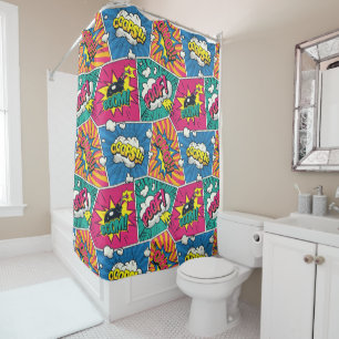 Comic Book Speech Bubble Shower Curtain