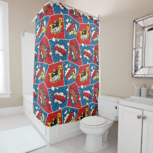 Comic Book Speech Bubble Shower Curtain