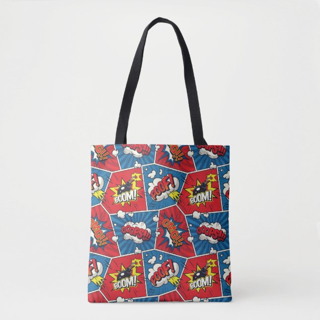 Comic Book Speech Bubble Tote Bag (Front)