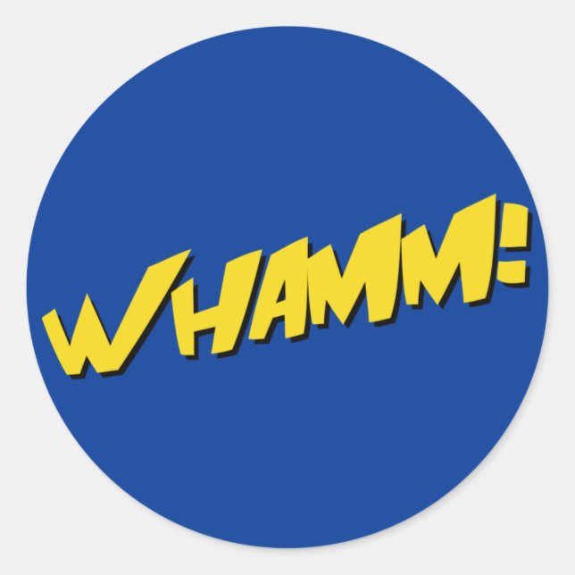 Comic Book Sticker in Blue (Front)