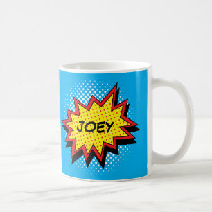 Comic Book Style Colourful Custom Name Coffee Mug