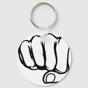 Comic Book Style Fist Key Ring