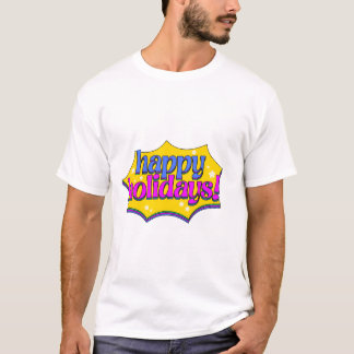 Comic Book Style Happy Holidays T-Shirt