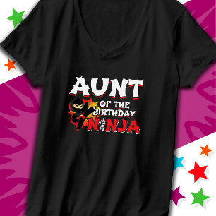 Comic Book Style Party Aunt of the Birthday Ninja T-Shirt