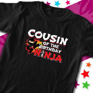 Comic Book Style Party Cousin of Birthday Ninja T-Shirt