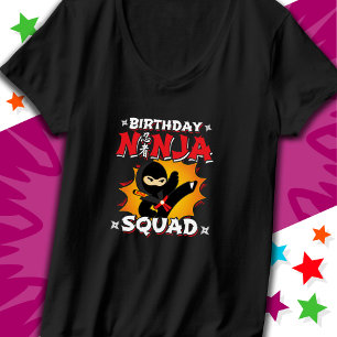 Comic Book Style Party Fun Birthday Ninja Squad T-Shirt