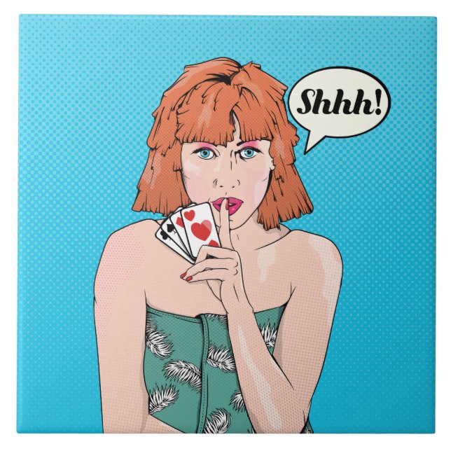 Comic book style poker cheat tile (Front)