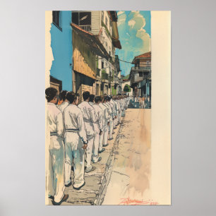 Comic Book Style Poster, Full-Colour Illustration, Poster