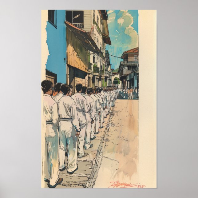 Comic Book Style Poster, Full-Colour Illustration, Poster (Front)