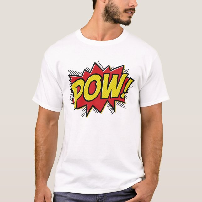 comic book style pow boom bang design t shirt (Front)