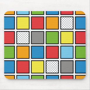 Comic Book Style Squares Mouse Mat