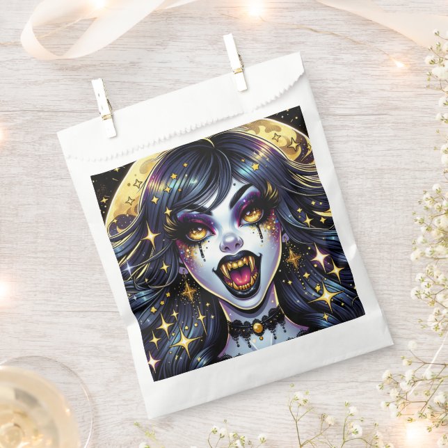 Comic Book Style Vampire Halloween Party  Favour Bags (Clipped)