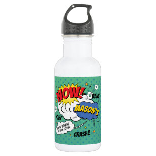 Comic Book Super Hero Water Bottle