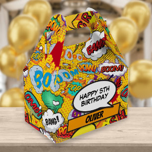 Comic Book Superhero Birthday Party Favour Box