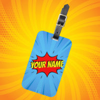 Comic Book Superhero Blue Red Yellow Custom