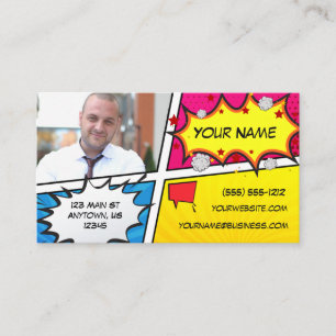 Comic Book Superhero Business Card