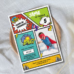 Comic Book Superhero Unique Boy's Photo Birthday  Invitation<br><div class="desc">Step into the action-packed world of superheroes with our Boys' Birthday Invitation, where every celebration becomes an epic adventure! Inspired by the dynamic energy of comic books and the thrill of saving the day, this invitation is a true standout, blending classic comic style with a personalised touch. At the heart...</div>