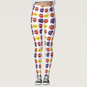 Comic Book Text Bubbles Leggings