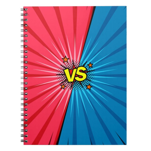 Comic book versus background, classic pop-art styl (Front)