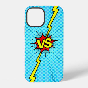 Comic book versus background, classic pop-art styl iPhone 12 case