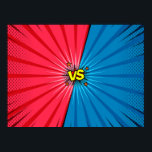Comic book versus background, classic pop-art styl poster<br><div class="desc">Comic book versus background,  classic pop-art style,  superhero battle intro,  halftone print texture
pop, art, background, comic, superhero, cartoon, versus, hero, book, graphic design, action, poster, battle, fight, retro, icon, element, halftone, decor, war, vintage, illustration, retro, </div>