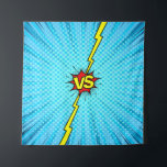 Comic book versus background, classic pop-art styl tapestry<br><div class="desc">Comic book versus background,  classic pop-art style,  battle intro,  halftone print texture
comic,  book,  background,  pop,  art,  battle,  versus,  superhero,  cartoon,  icon,  graphic design,  bubble,  element,  action,  cool,  fight,  hero,  poster,  text,  clash,  vintage,  illustration,  retro, </div>