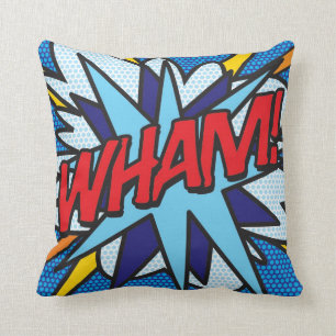 Comic Book WHAM! Cushion