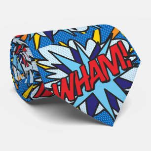 Comic Book WHAM Superhero Tie
