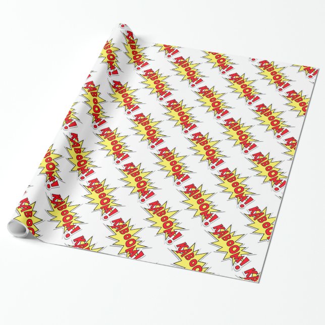 Comic Book Wrapping Paper (Unrolled)