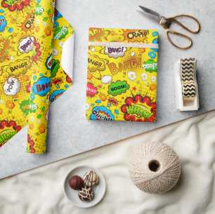 Comic Book Wrapping Paper
