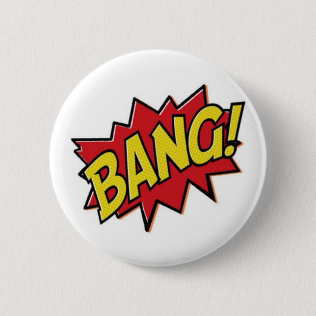 Comic Books Superhero Bang Button (Front)