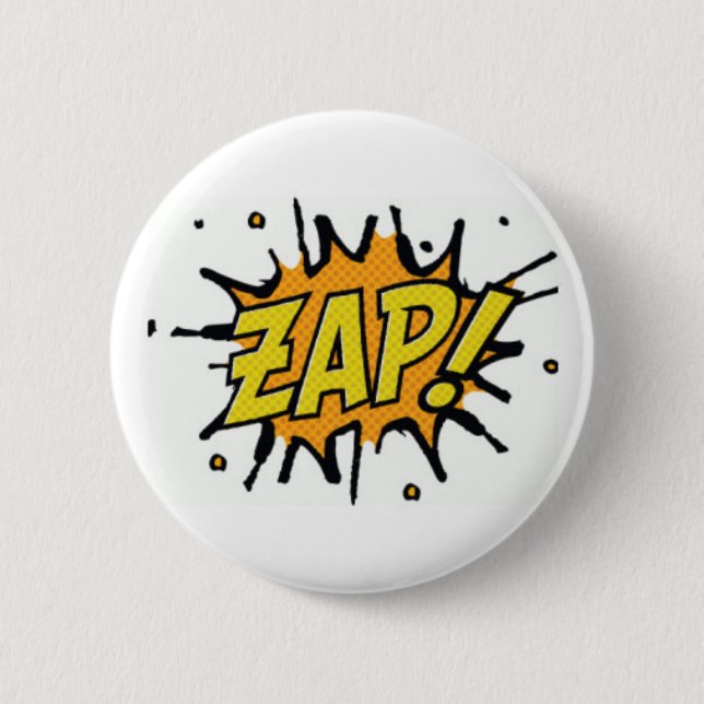 Comic Books Superhero Zap Button (Front)