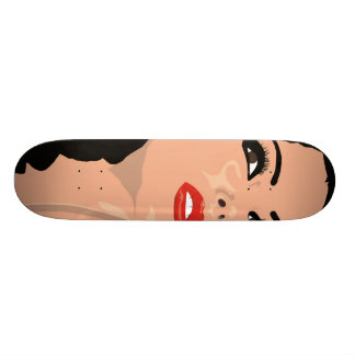 Comic Brunette Skateboard