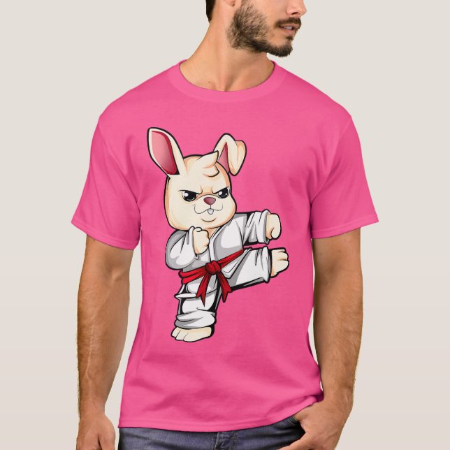 Comic Bunny Does Karate T-Shirt (Front)