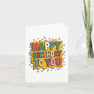 Comic Burst Happy Birthday Card