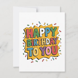 Comic Burst Happy Birthday Invitation