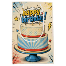 comic cake gift bag 